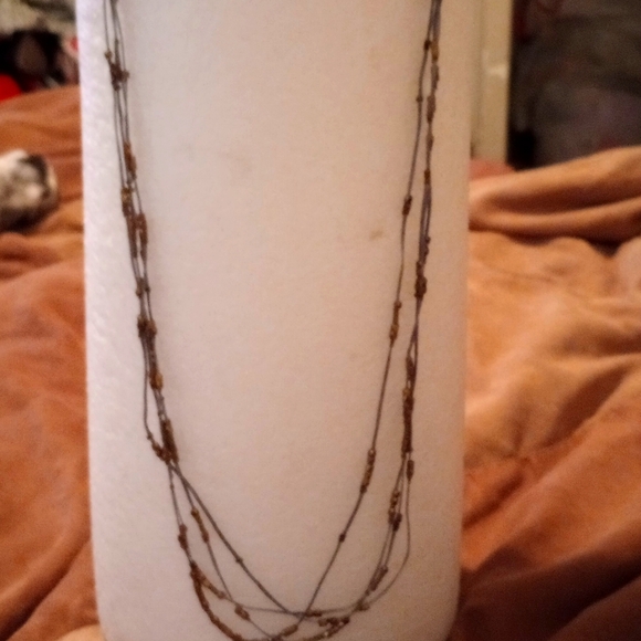 🥰3/$25 NWOT FREE PEOPLE Long gorgeous triple  strand necklace. - Picture 2 of 5